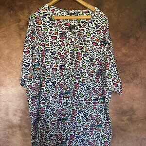 NWT Just Love 3X Neon Multi-Colored Leopard Print Dress